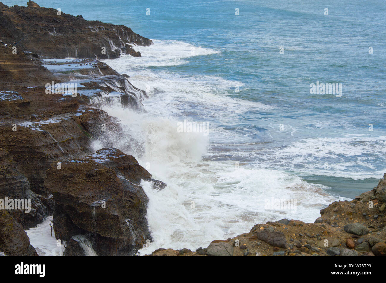 Die Küste auf Piha Beach, Neuseeland Stockfoto