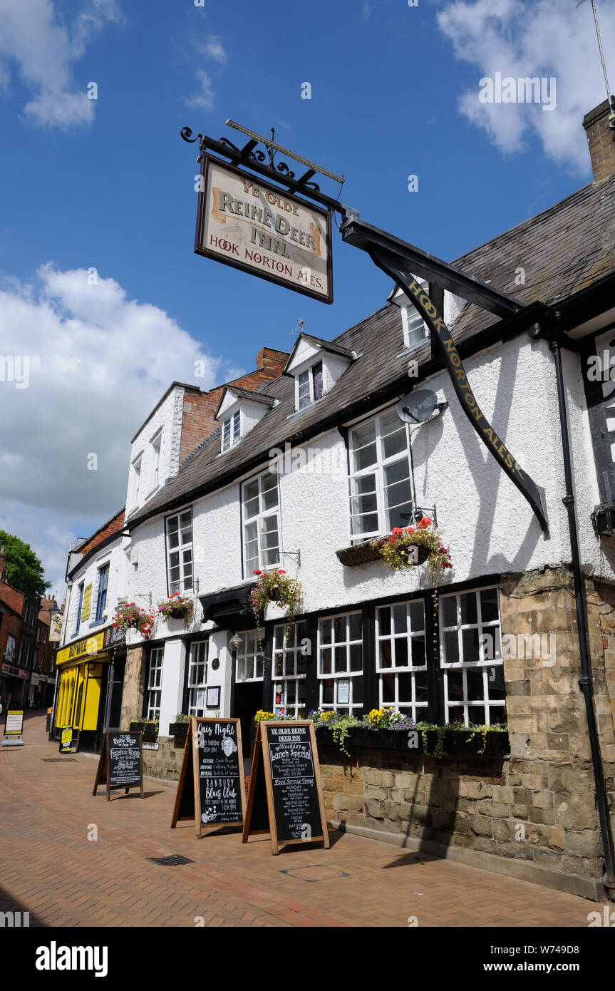 Ye Olde Reine Hirsch Inn, Parsons Street, Banbury, Oxfordshire Stockfoto