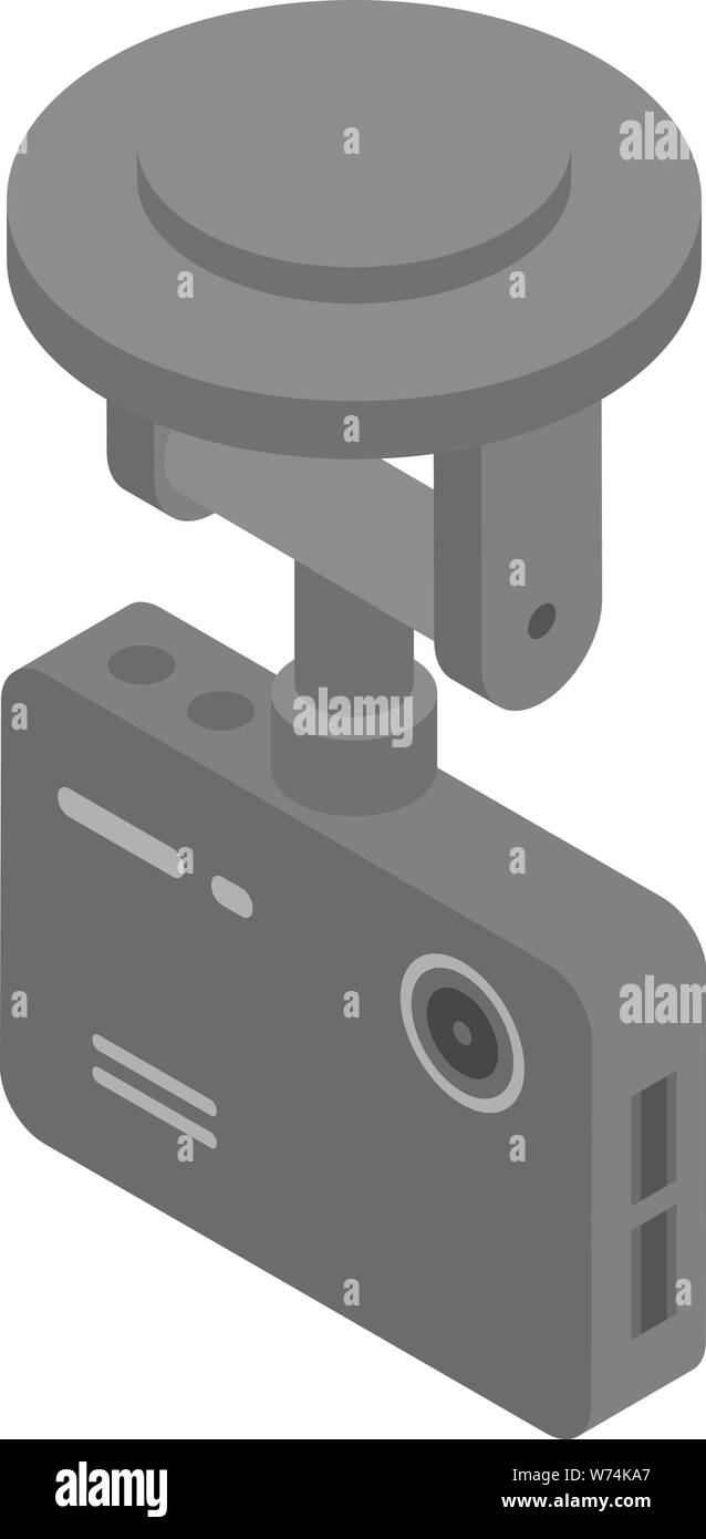 Schwarze, moderne Autokameras, isoliert auf Weiß Stockfotografie - Alamy