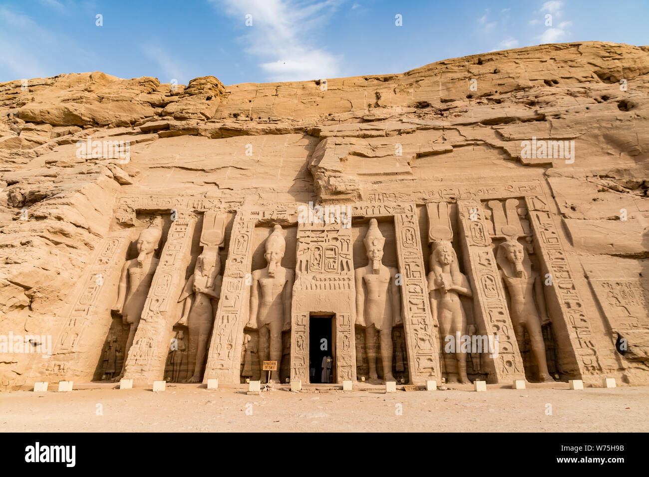 Abu Simbel Tempel, Wundervolle Sehenswürdigkeit von Pharao Ramses der Große gebaut, Ägypten Stockfoto