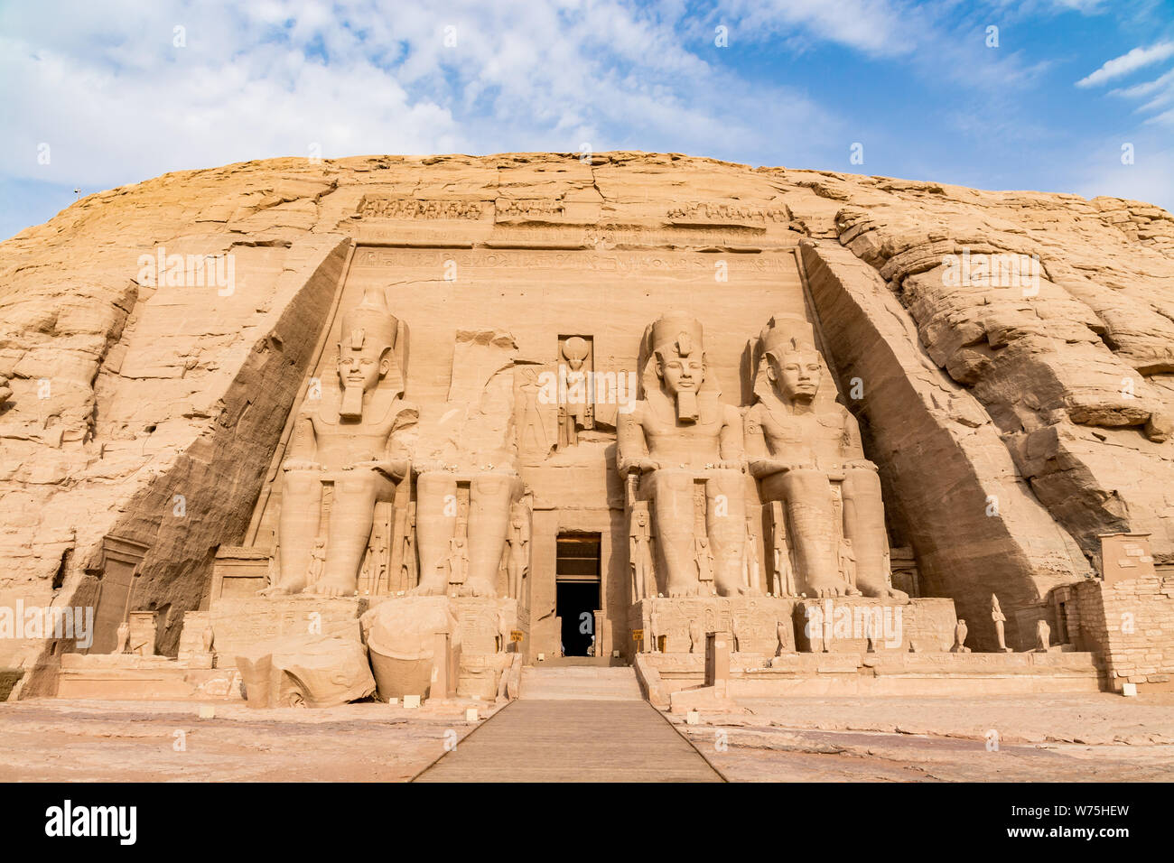 Abu Simbel Tempel, Wundervolle Sehenswürdigkeit von Pharao Ramses der Große gebaut, Ägypten Stockfoto