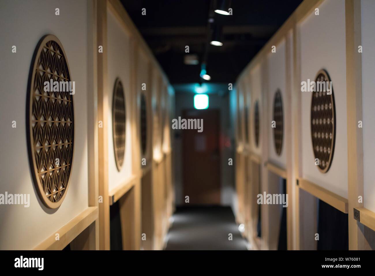 Hotel Zen Tokio, ein schickes Hotel mit minimalistischen japanischen Design in Ningyocho, im Mai 2019. | Verwendung weltweit Stockfoto