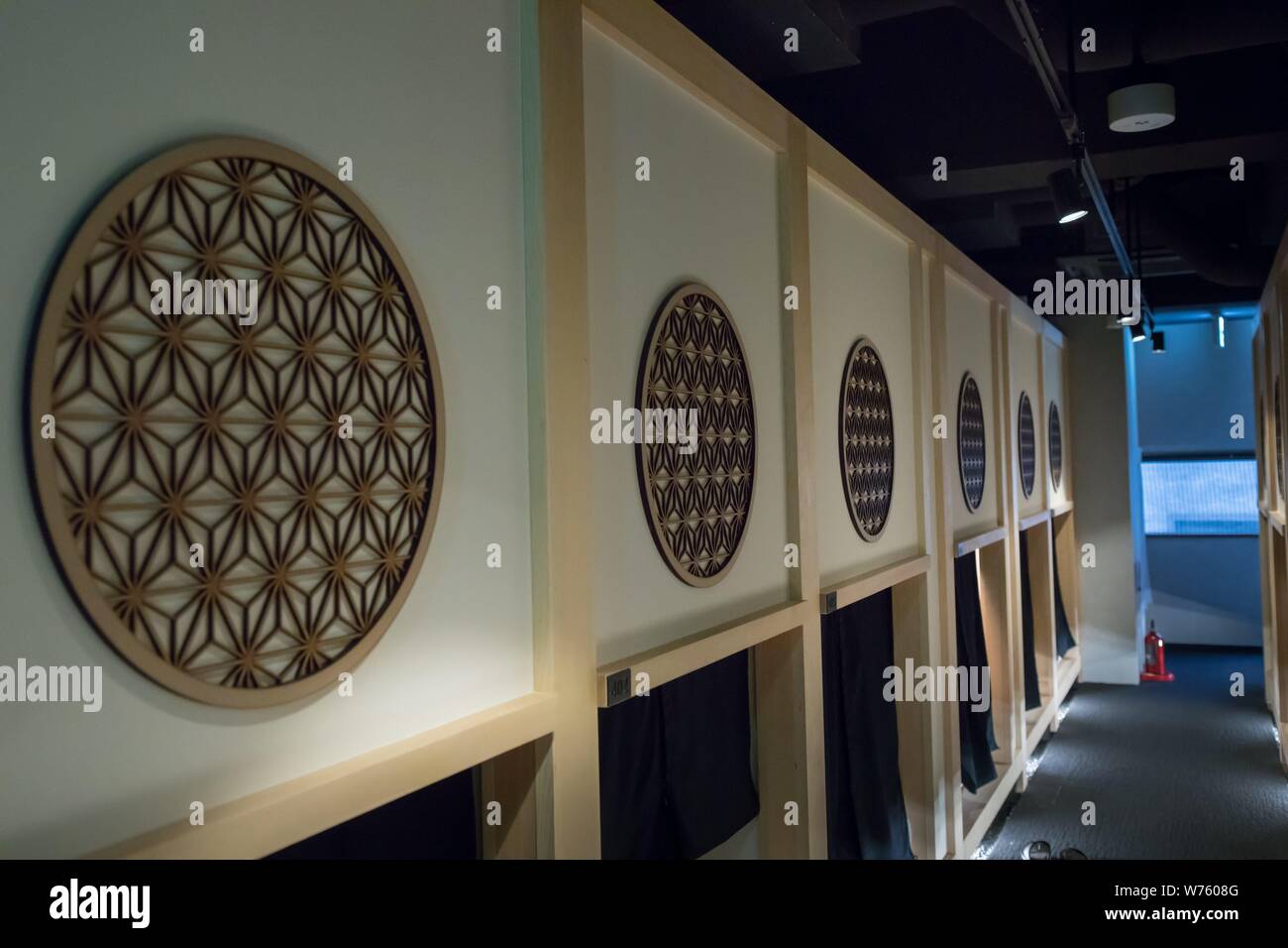 Hotel Zen Tokio, ein schickes Hotel mit minimalistischen japanischen Design in Ningyocho, im Mai 2019. | Verwendung weltweit Stockfoto