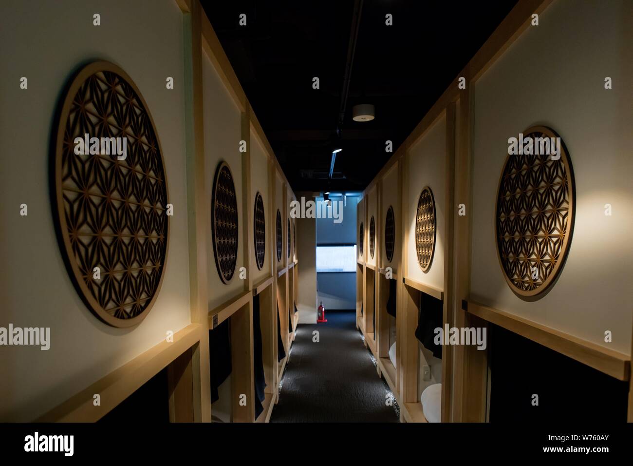 Hotel Zen Tokio, ein schickes Hotel mit minimalistischen japanischen Design in Ningyocho, im Mai 2019. | Verwendung weltweit Stockfoto