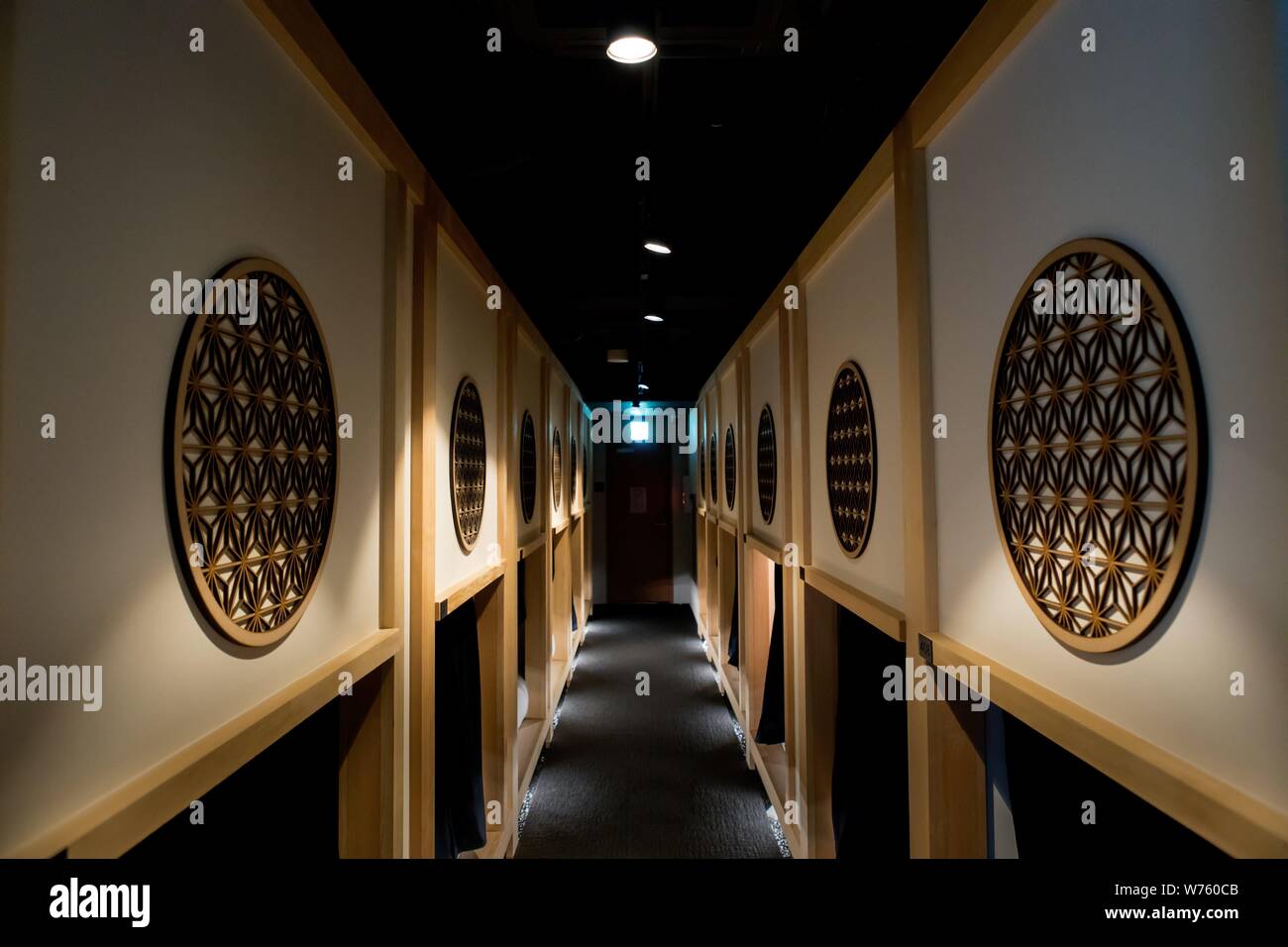 Hotel Zen Tokio, ein schickes Hotel mit minimalistischen japanischen Design in Ningyocho, im Mai 2019. | Verwendung weltweit Stockfoto