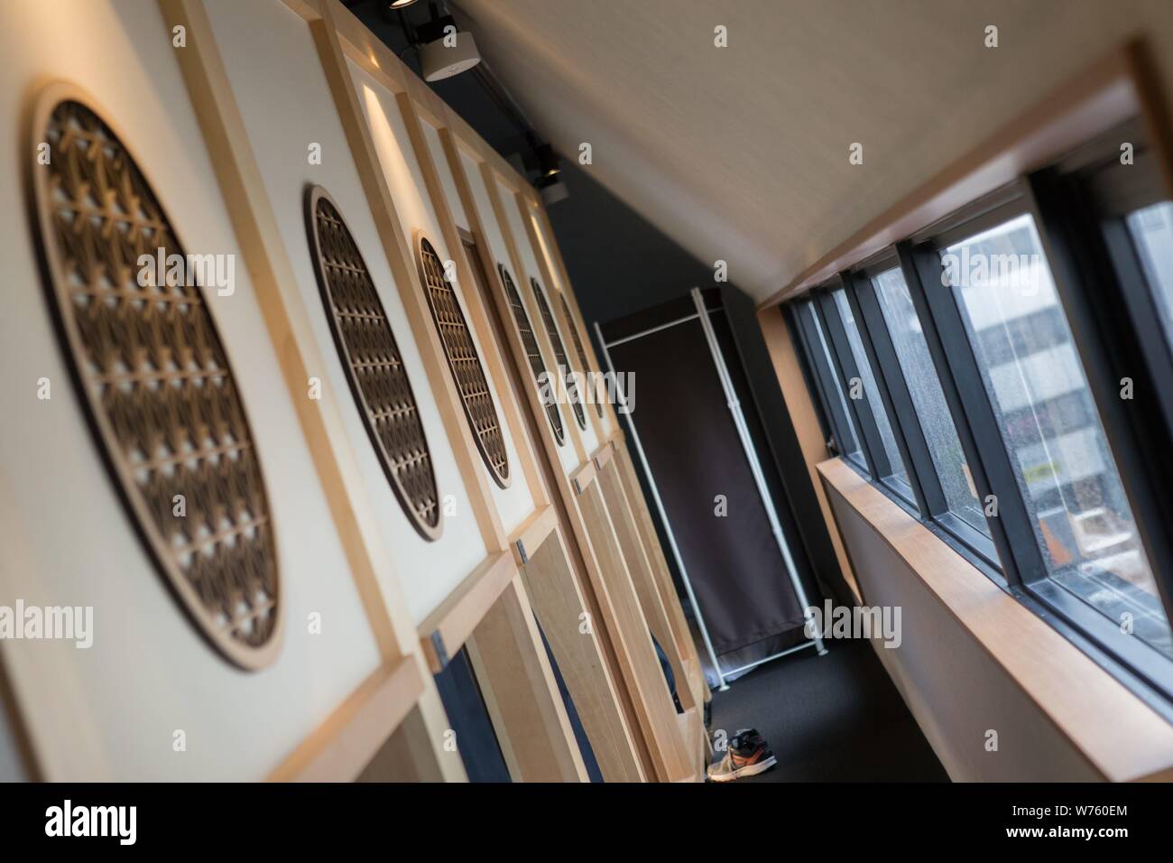 Hotel Zen Tokio, ein schickes Hotel mit minimalistischen japanischen Design in Ningyocho, im Mai 2019. | Verwendung weltweit Stockfoto