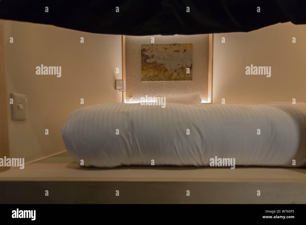 Hotel Zen Tokio, ein schickes Hotel mit minimalistischen japanischen Design in Ningyocho, im Mai 2019. | Verwendung weltweit Stockfoto