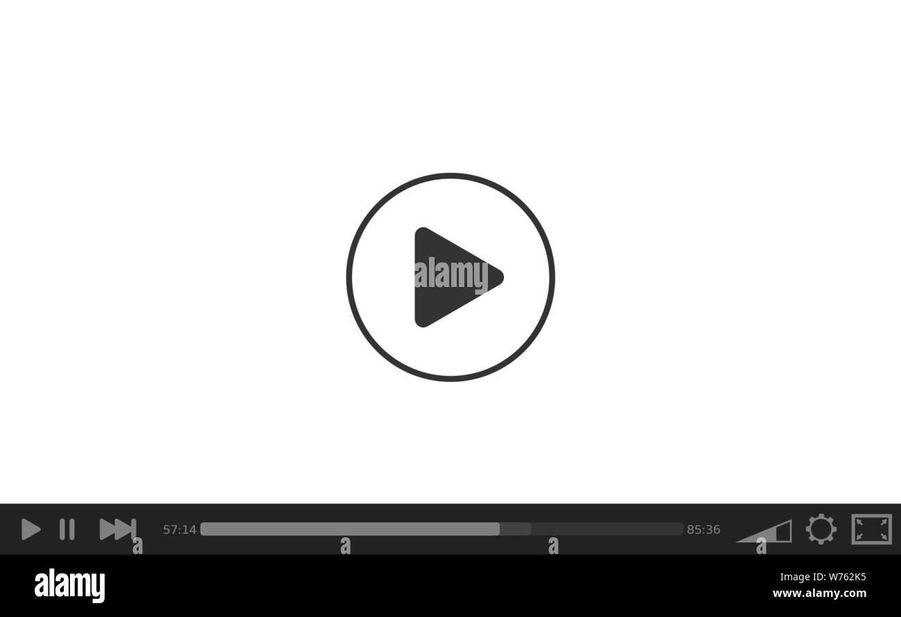 Video player Interface für Web und mobile Anwendungen Stock Vektor