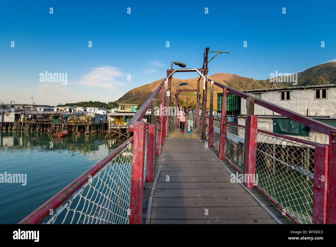 ---- Blick auf das Fischerdorf Tai O in Hongkong, China, 22. Dezember 2017. Tai O ist ein kleines Fischerdorf mit der Bezeichnung "Venedig von Hongkong" i Stockfoto