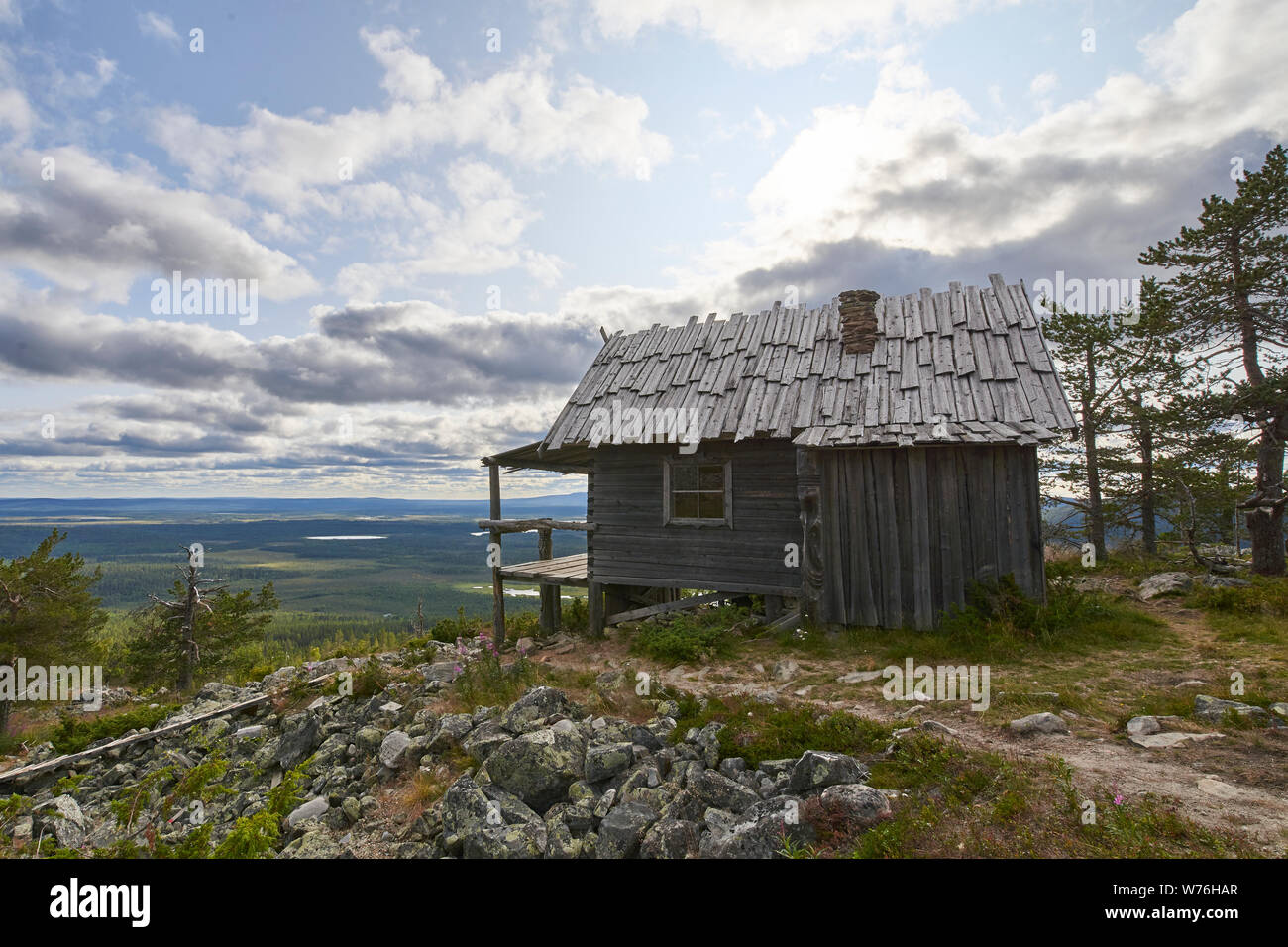 Santa's Cabin in Levi, Kittilä, Finnland Stockfoto