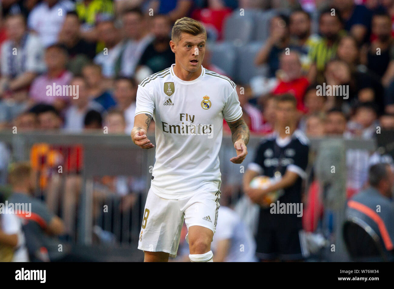 Toni Kroos (Nr. 8, REAL). Fußball, Real Madrid (REAL) - Tottenham Hotspur (TOT), Audi Cup 2019, Halbfinale, am 30.07.2019, Muenchen/ALLIANZARENA/Deutschland. € | Nutzung weltweit Stockfoto