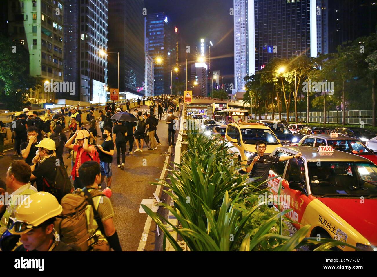 Hongkong, China. 4 Aug, 2019. Die Proteste in den verschiedenen Bezirken, in denen Demonstranten für eine unabhängige Untersuchung der Kommission in Bezug auf die jüngsten anti-Auslieferung Bewegungen und einem Generalstreik am 5. August. Credit: Gonzales Foto/Alamy leben Nachrichten Stockfoto