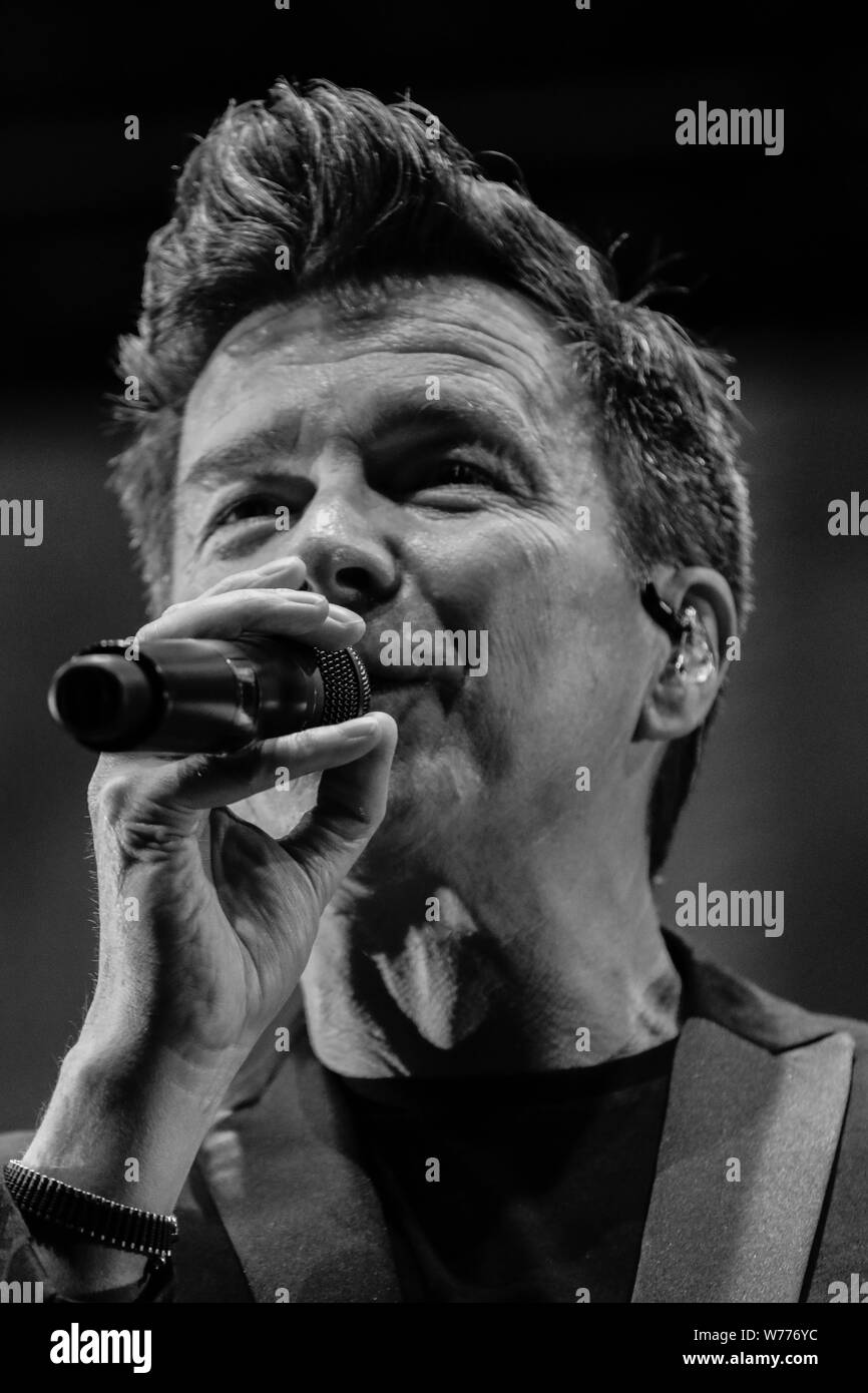 8. Jazzpiknik Paloznak - Plattensee Ungarn - August 03, 2019 - Rick Astley englischer Sänger, Musiker - Foto Ilona Stockfoto