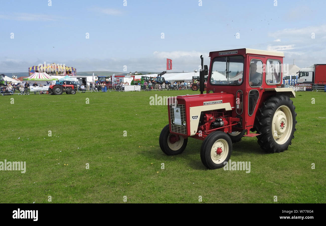 Vintage International Traktor Stranraer, Schottland, jährliche zeigen, Juli 2019 Stockfoto
