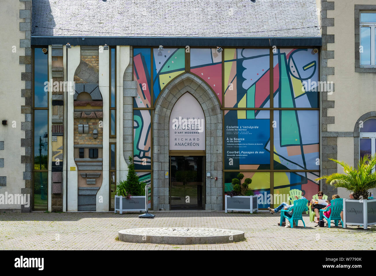 Granville Museum für Moderne Kunst Fassade Eingang Gebäude, Normandie, Frankreich. Stockfoto