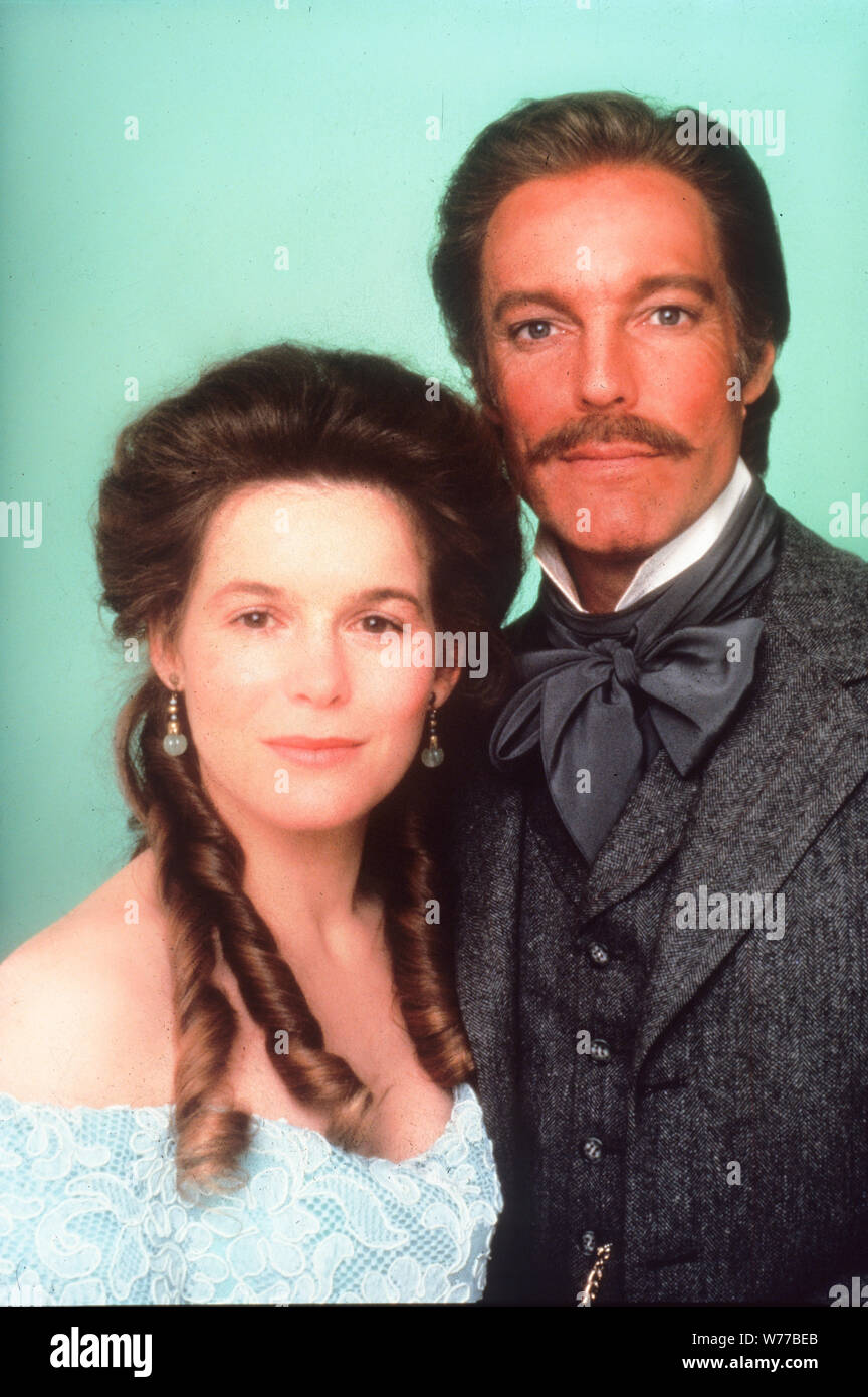 Richard Chamberlain, Alice Krige, Dream West, 1986 Stockfoto