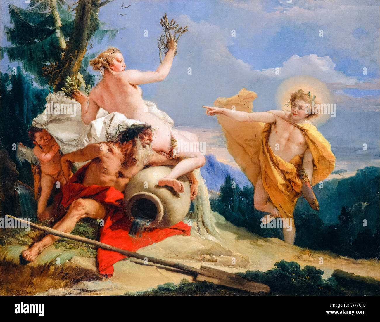 Giovanni Battista Tiepolo, Malerei, Apollo, Daphne, 1755-1760 Stockfoto