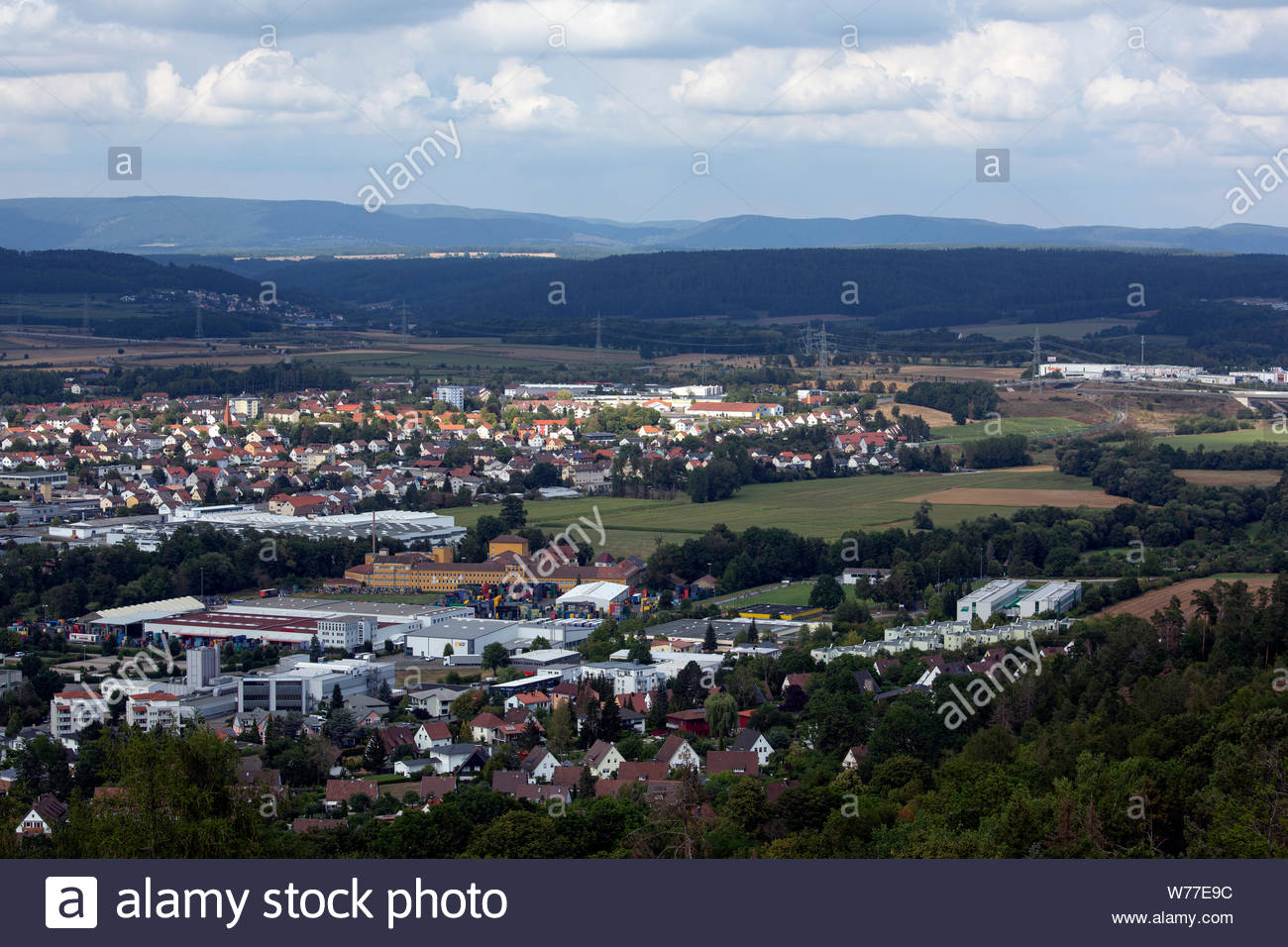 Blick auf einen Teil der Stadt Coburg in Deutschland das Bundesland Thüringen in der Deutschen Demokratischen Republik. Stockfoto