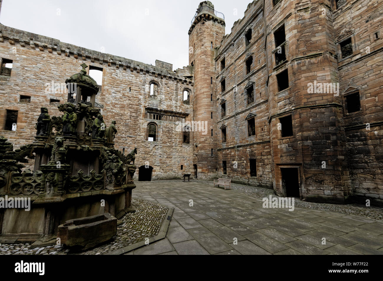 Linlithgow Palace - Edinburgh, Schottland, Vereinigtes Königreich Stockfoto