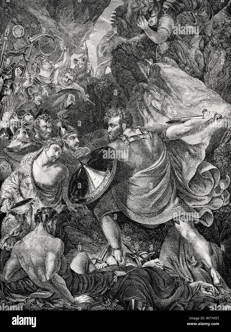Ein weiterer Curius Dentatus, der Held der Römischen Republik, samnite Kriege Stockfoto