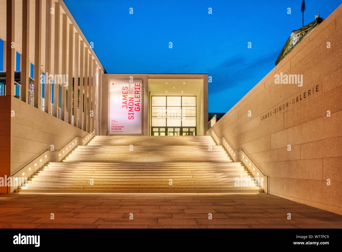 James Simon Gallery, David Chipperfield Architects, Neues Museum, Pergamon Museum, Museumsinsel, Berlin Mitte, Berlin, Deutschland Stockfoto