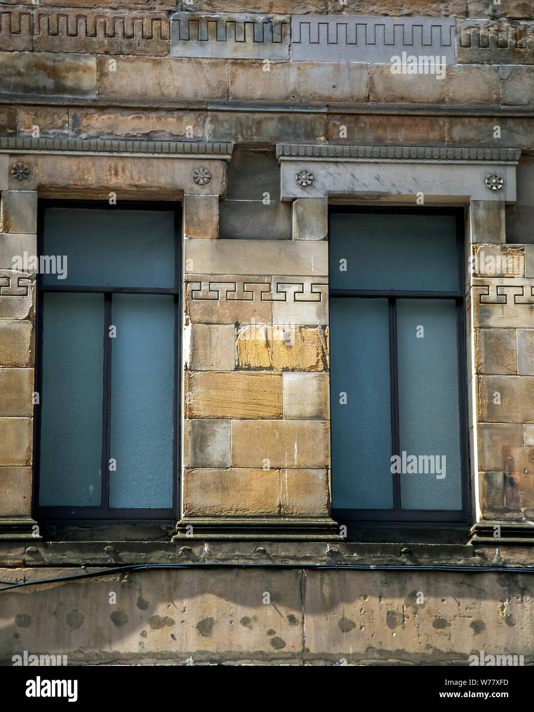 Glasgow, Schottland, Großbritannien. 5. August 2019: Nr. 99 - 107 West Nile Street wurde als Small Office Block und die dazugehörigen Lager 1858 entworfen Stockfoto