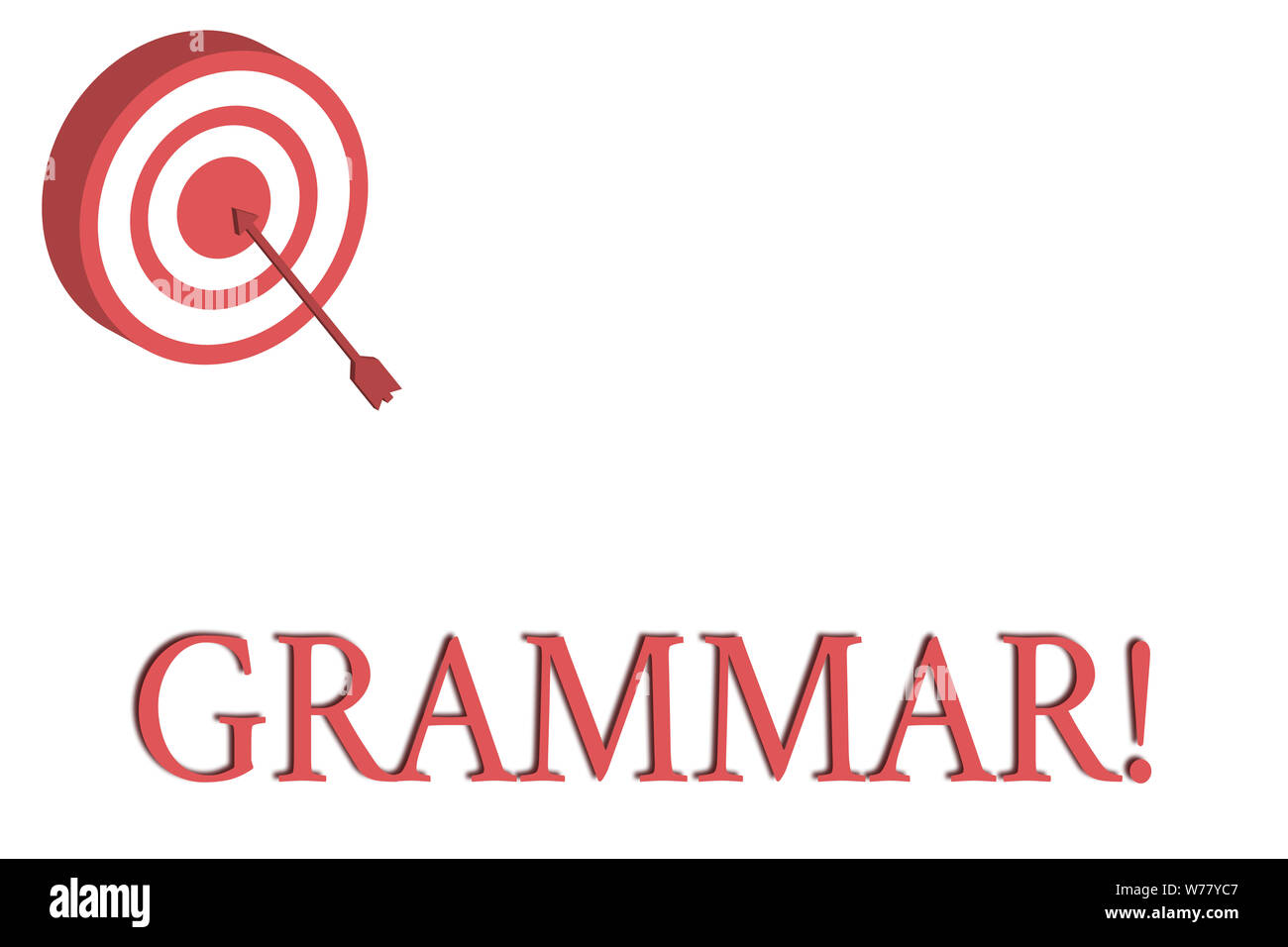 Wort schreiben Text Grammatik. Business Foto mit zur Schau stellen ganze System struktur Sprache Syntax und Morphologie Dartscheibe im Kreis konzentrischen Stil Stockfoto