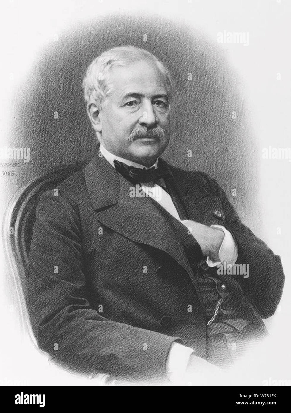 FERDINAND De Lesseps (1805-1894), französischer Diplomat und Entwickler des Suez Kanal Stockfoto