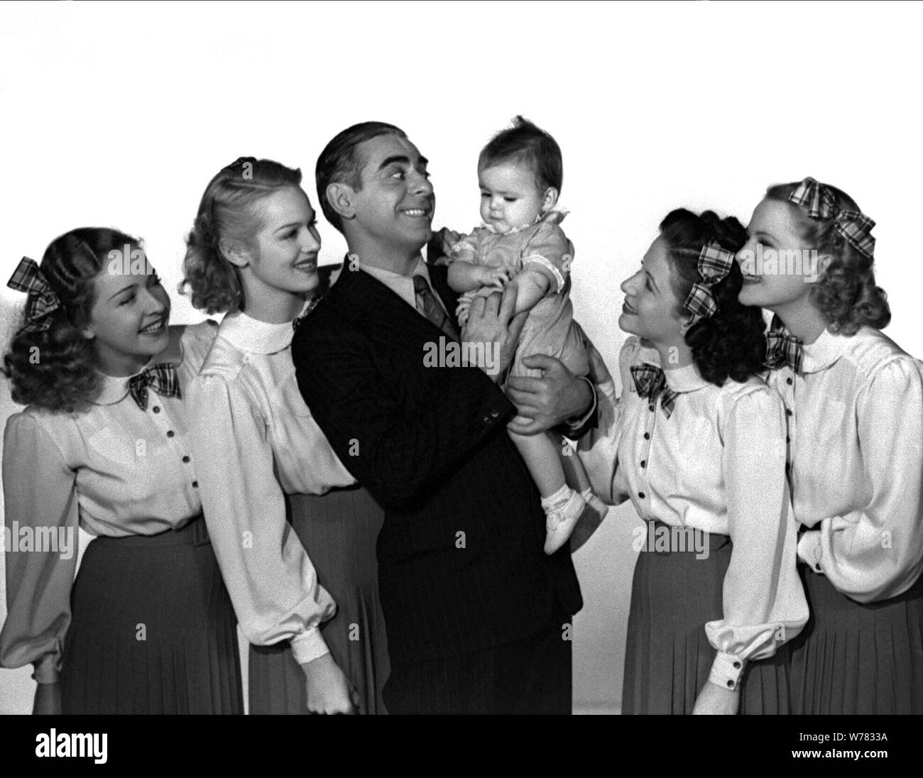 BONITA GRANVILLE, MARTHA O'Driscoll, EDDIE CANTOR, vierzig kleine Mütter, 1940 Stockfoto