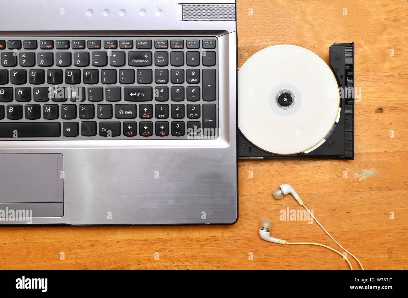 Laptop mit DVD-Rom Stockfoto