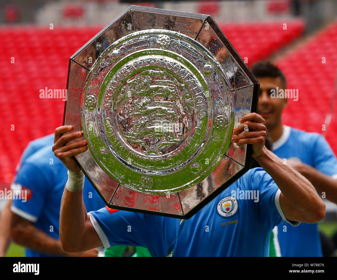 LONDON, ENGLAND. AUGUST 04: Die FA Community Shield während der FA Community Shield zwischen Liverpool und Manchester City im Wembley Stadion auf August Stockfoto