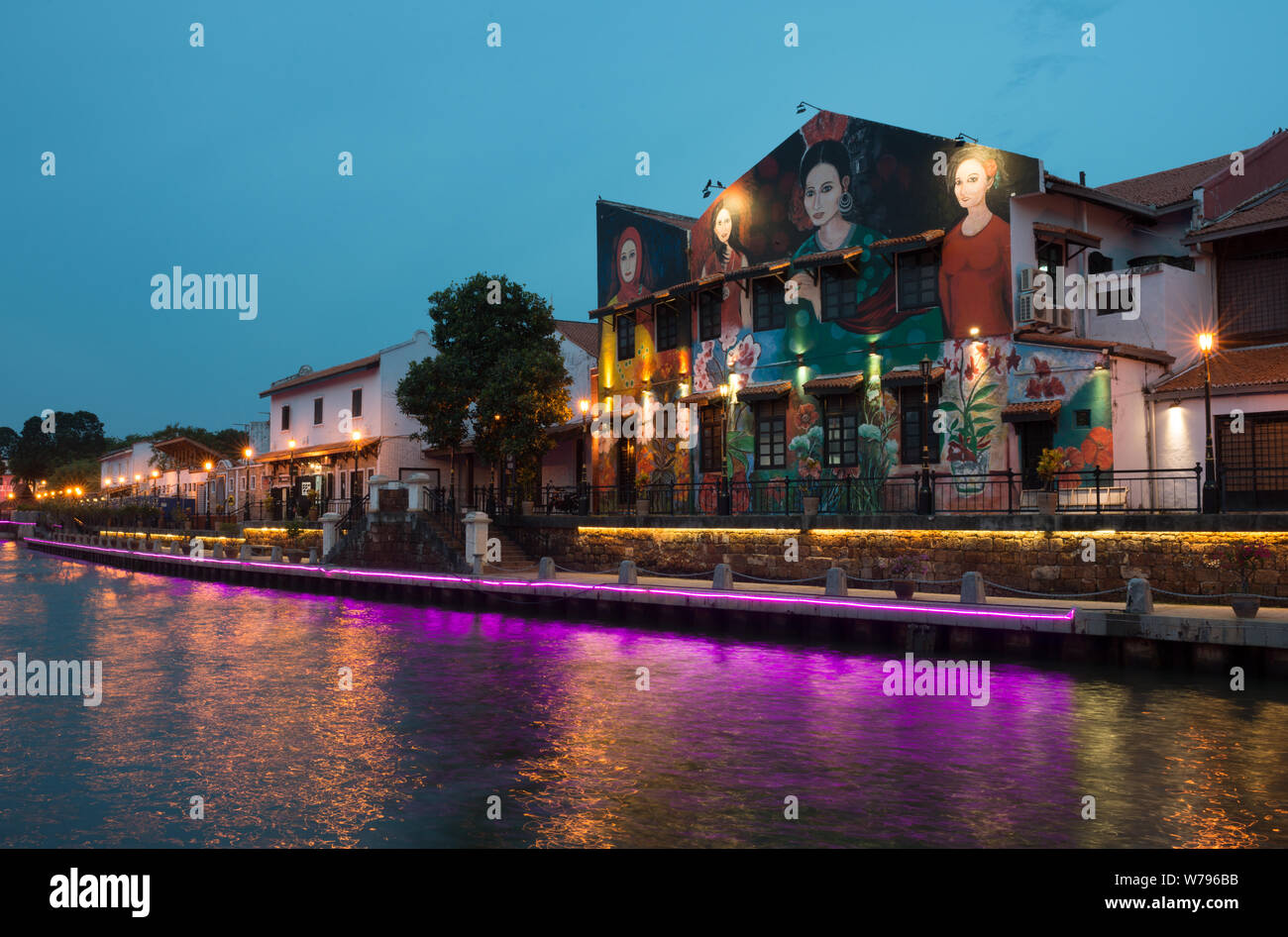 Gebäude artwork Sungai Melaka Stockfoto