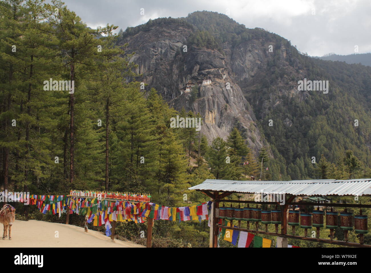 Trekking in Bhutan - der Tiger Nest Kloster Stockfoto