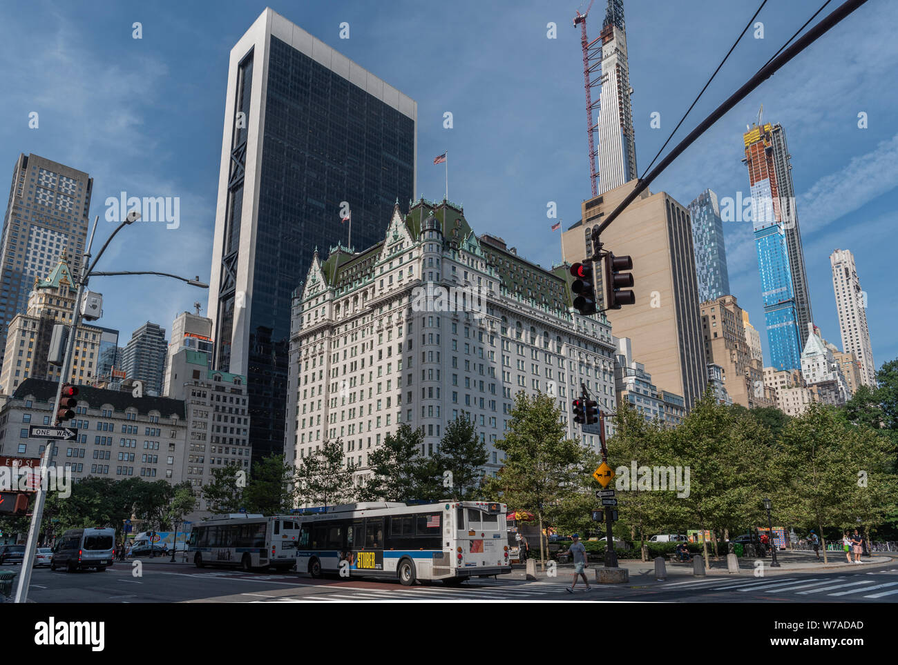 Midtown Wolkenkratzer vom Central Park, Manhattan, New York, USA Stockfoto