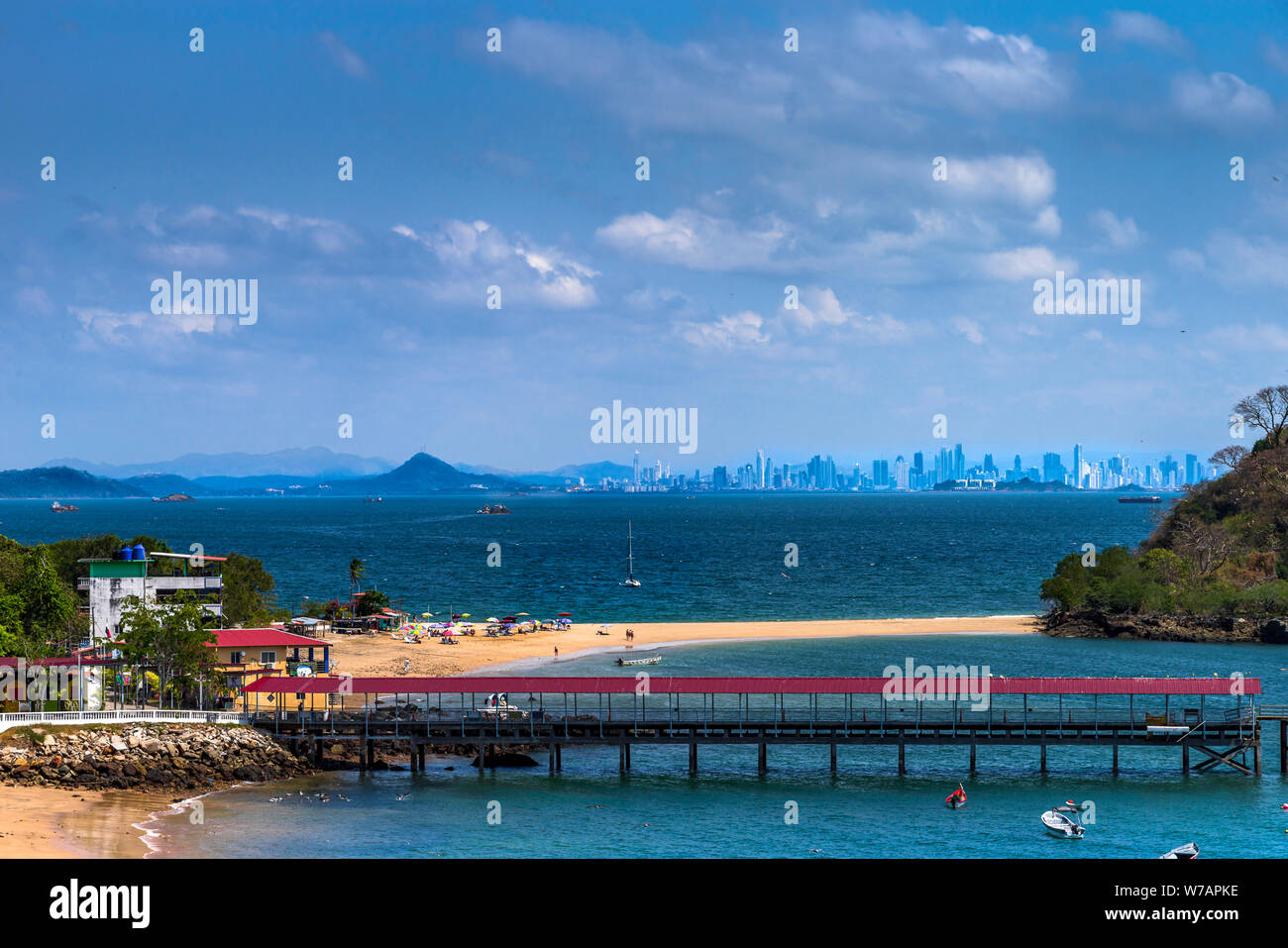 Dar es Salaam die Blumeninsel Ziel in der Nähe von Panama City in den Pazifischen Ozean Stockfoto