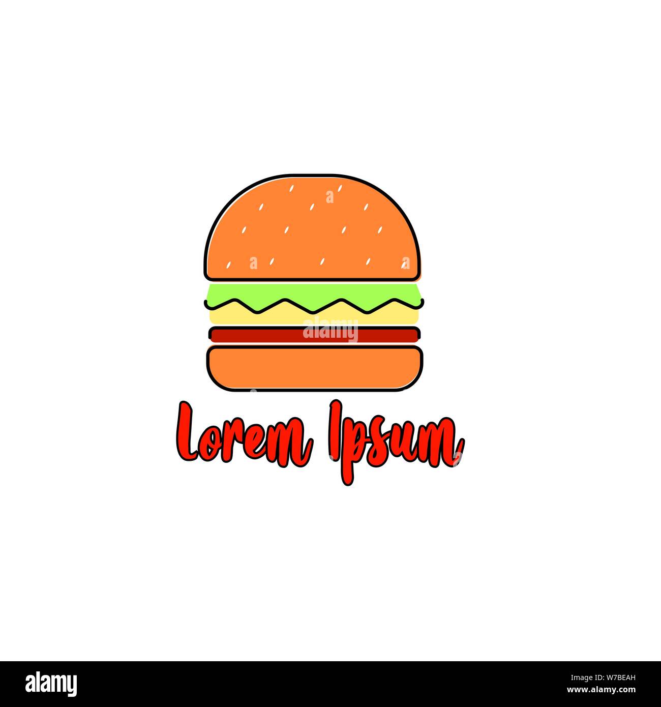 Burger logo Geeignet für Restaurant Logo Stock Vektor