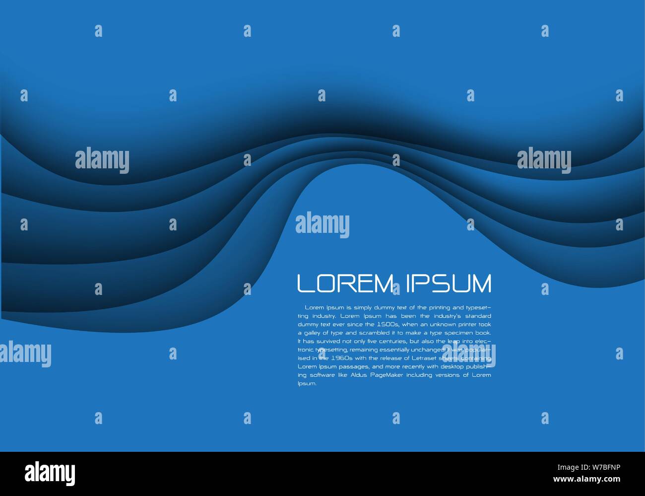 Abstrakte blaue Kurve überschneiden sich mit den leeren Platz für Text, Design moderne futuristischen Hintergrund Vector Illustration. Stock Vektor