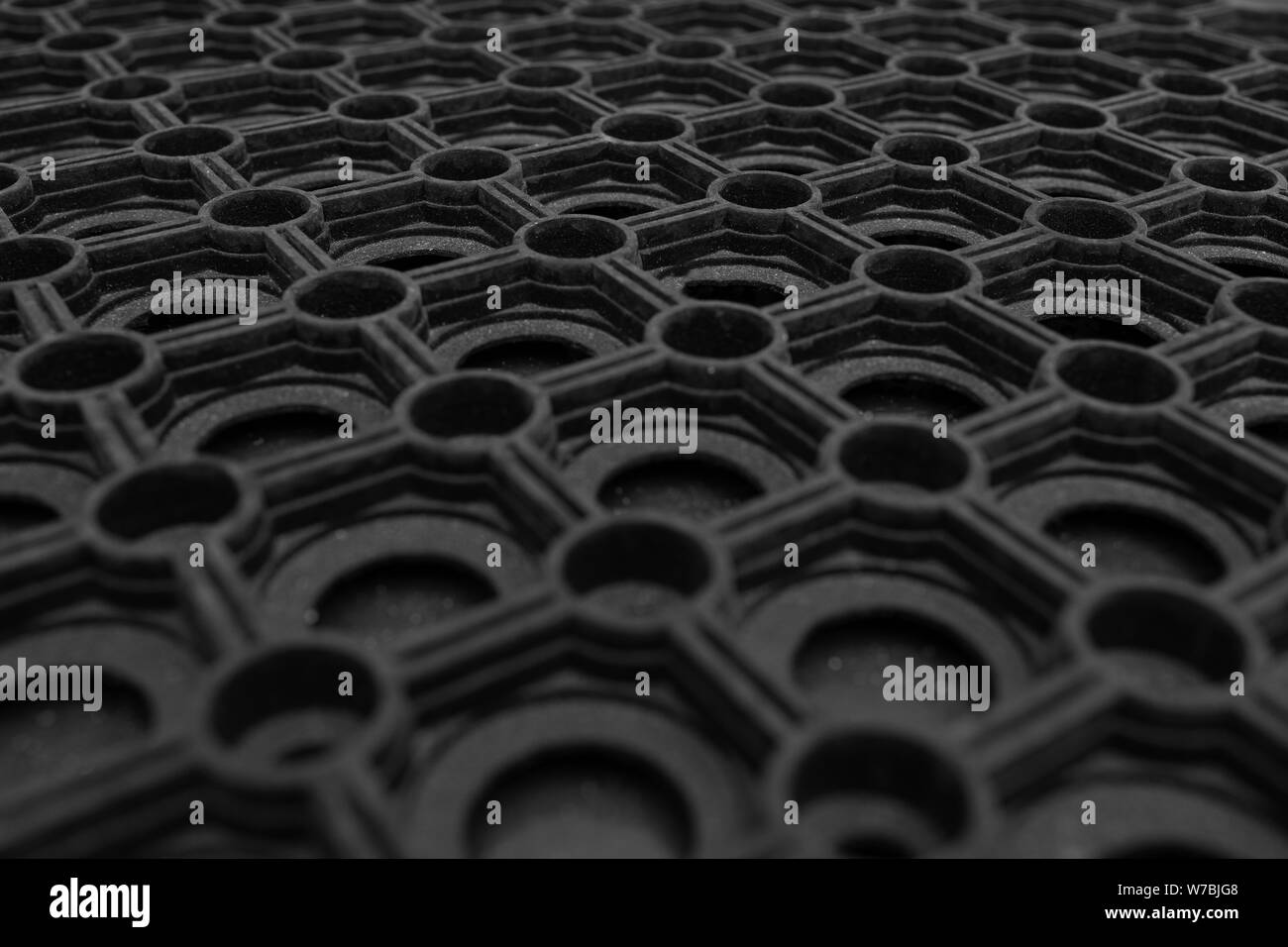 Eine Nahaufnahme eines schwarzen Gummi Teppich Stockfotografie - Alamy