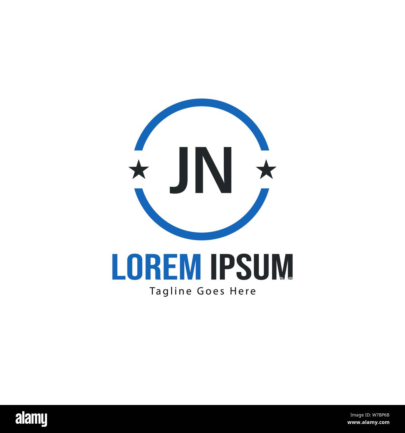 Erste JOH logo Vorlage mit modernen Rahmen. Minimalistische JOH Brief logo Vector Illustration Design Stock Vektor