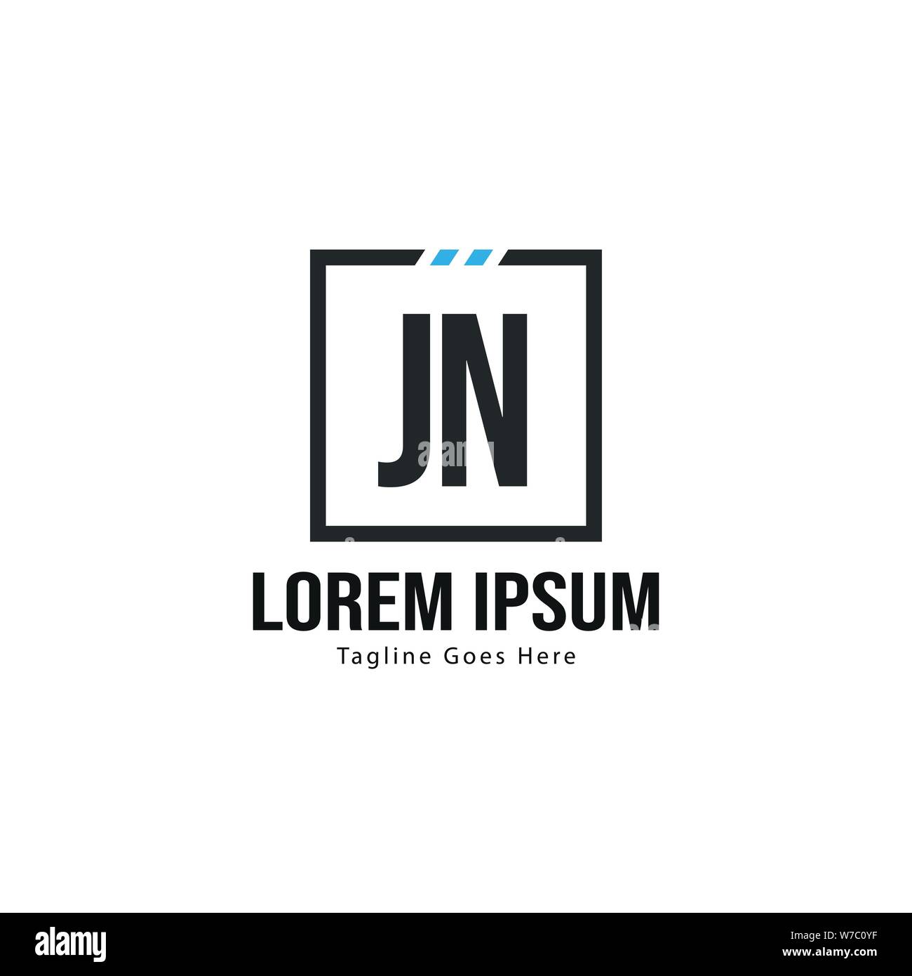 Erste JOH logo Vorlage mit modernen Rahmen. Minimalistische JOH Brief logo Vector Illustration Design Stock Vektor