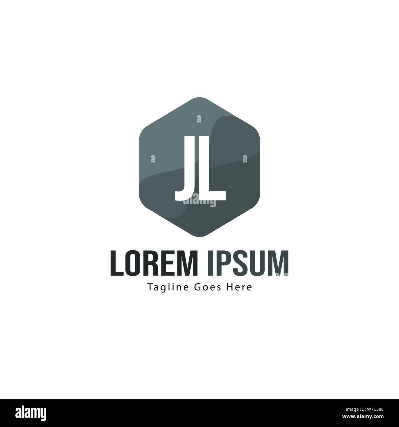 Erste JL logo Vorlage mit modernen Rahmen. Minimalistische schreiben JL logo Vector Illustration Design Stock Vektor