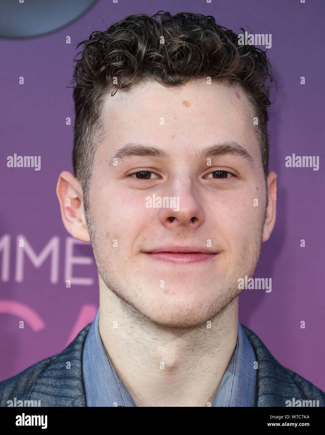 West Hollywood, Vereinigte Staaten. 05 Aug, 2019. WEST HOLLYWOOD, LOS ANGELES, Kalifornien, USA - 05. August: Schauspieler Nolan Gould kommt an der Disney ABC Fernsehen TCA Summer Press Tour All-Star-Party 2019 in Soho House West Hollywood am 5. August 2019 in West Hollywood, Los Angeles, California, United States. (Foto von Xavier Collin/Image Press Agency) Quelle: Bild Presse Agentur/Alamy leben Nachrichten Stockfoto