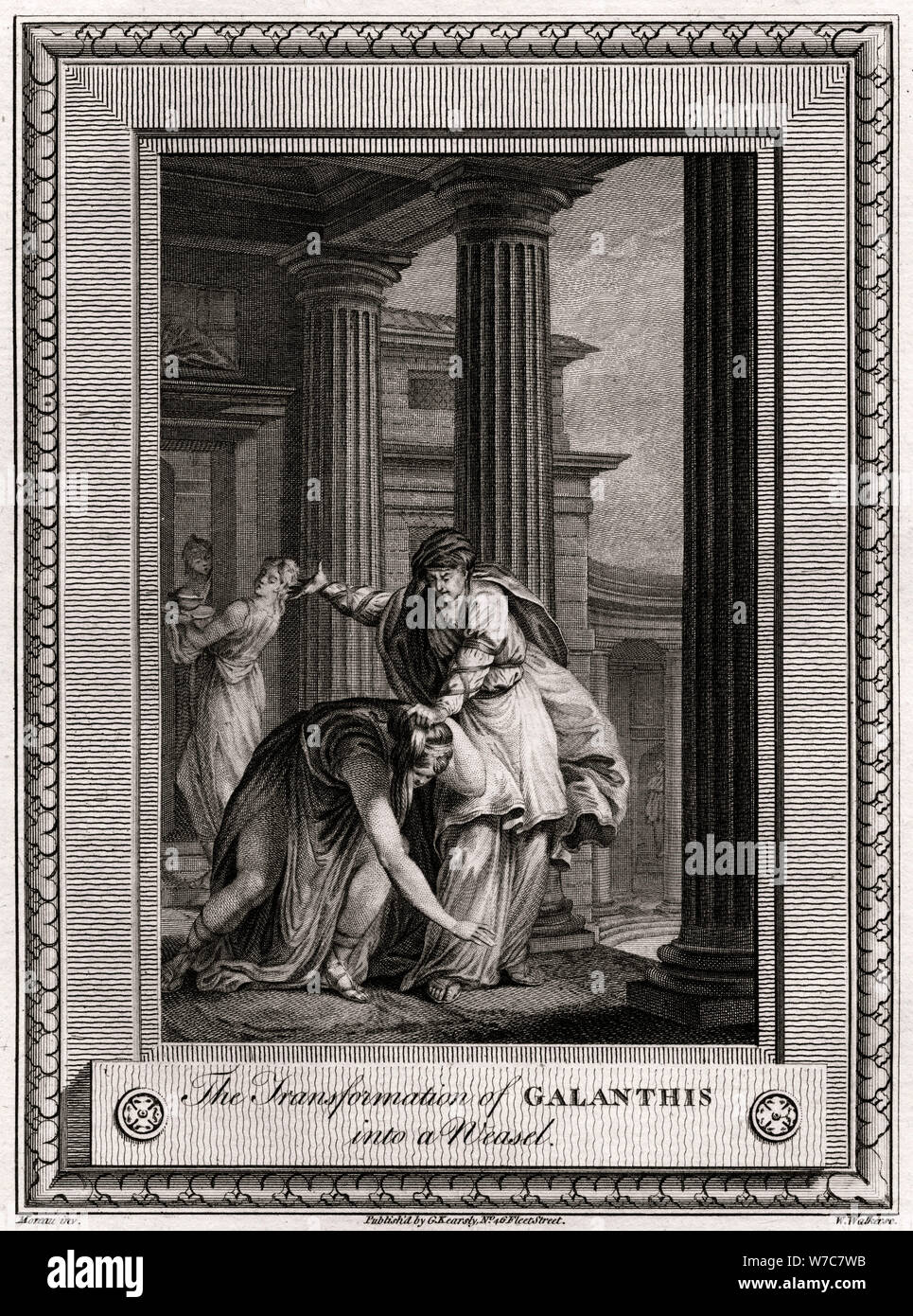 "Die Transformation der Galanthis in ein Wiesel', 1777. Artist: W Walker Stockfoto