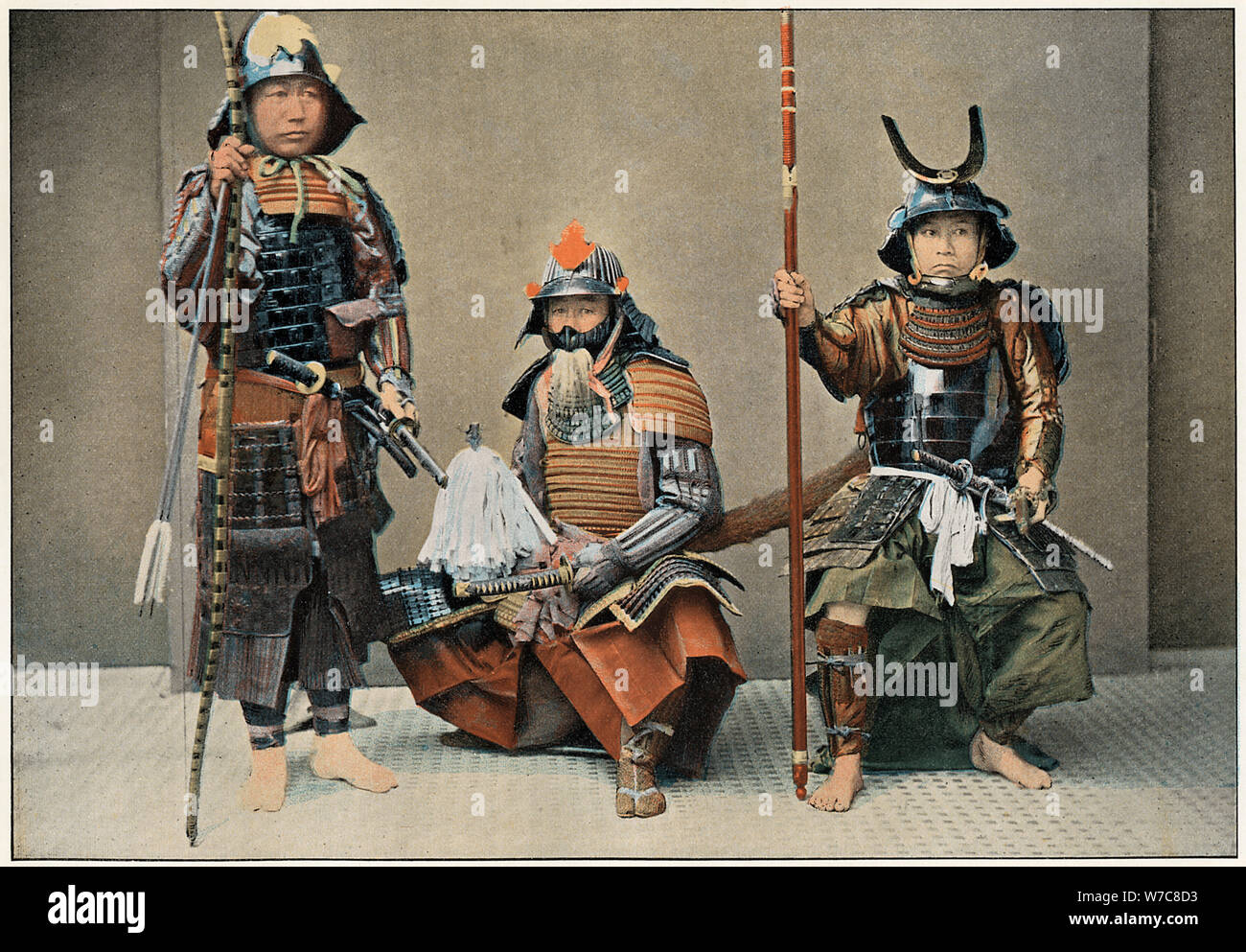 "Eine Gruppe von Samurai', c 1890. Artist: Unbekannt Stockfoto