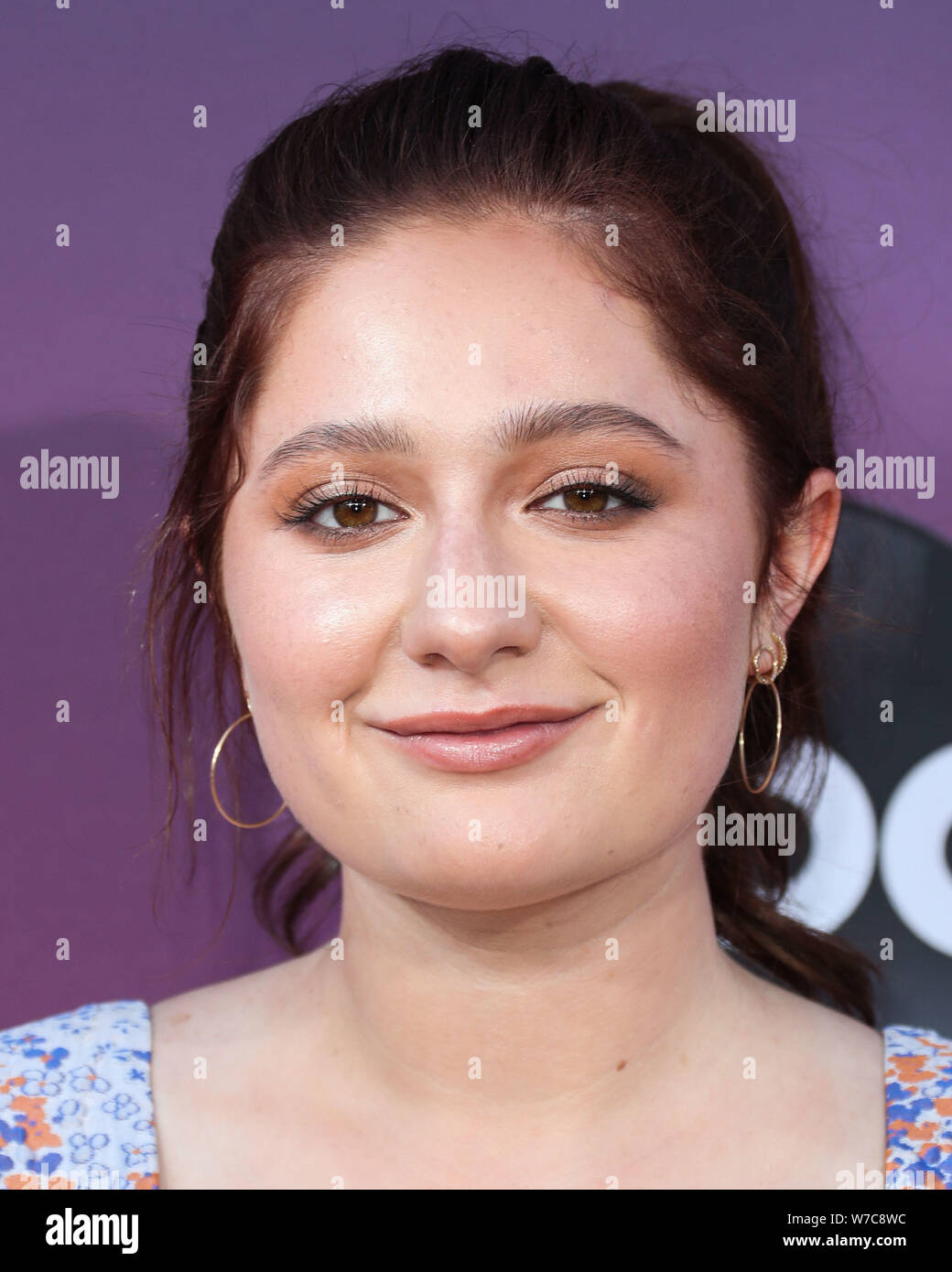 West Hollywood, Vereinigte Staaten. 05 Aug, 2019. WEST HOLLYWOOD, LOS ANGELES, Kalifornien, USA - 05. August: Schauspielerin Emma Kenney kommt an der Disney ABC Fernsehen TCA Summer Press Tour All-Star-Party 2019 in Soho House West Hollywood am 5. August 2019 in West Hollywood, Los Angeles, California, United States. (Foto von Xavier Collin/Image Press Agency) Quelle: Bild Presse Agentur/Alamy leben Nachrichten Stockfoto