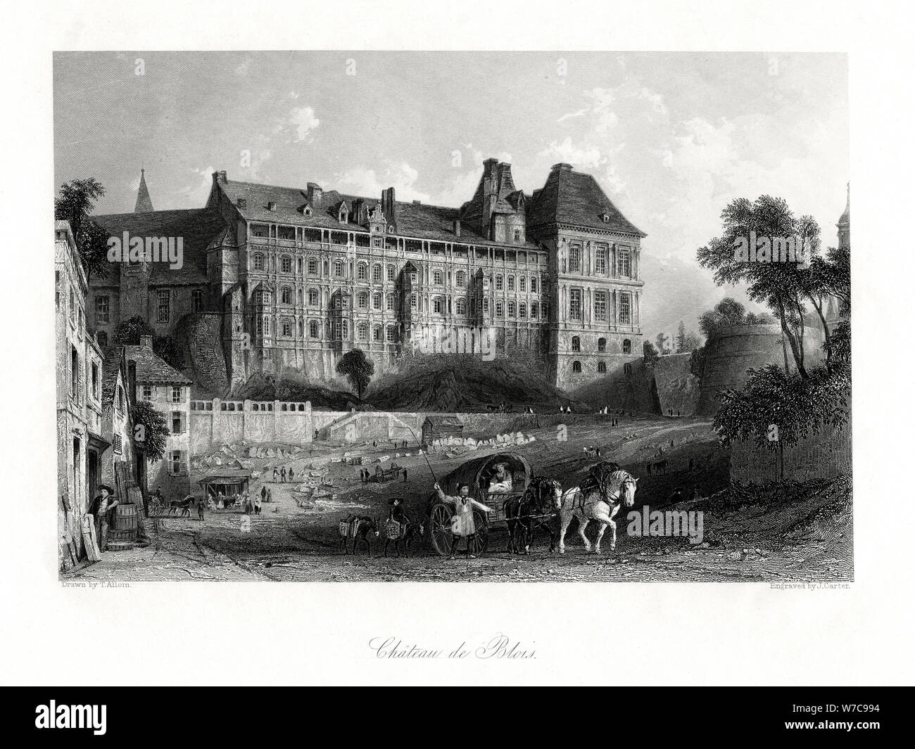 Chateau de Blois, Loire Tal, Frankreich, 1875. Artist: J Carter Stockfoto