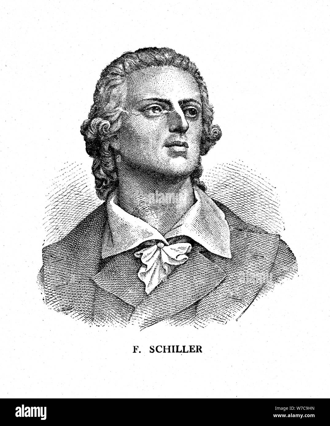 Friedrich Schiller, deutscher Dichter, Philosoph, Historiker und Dramatiker des 19. Jahrhunderts. Artist: Unbekannt Stockfoto
