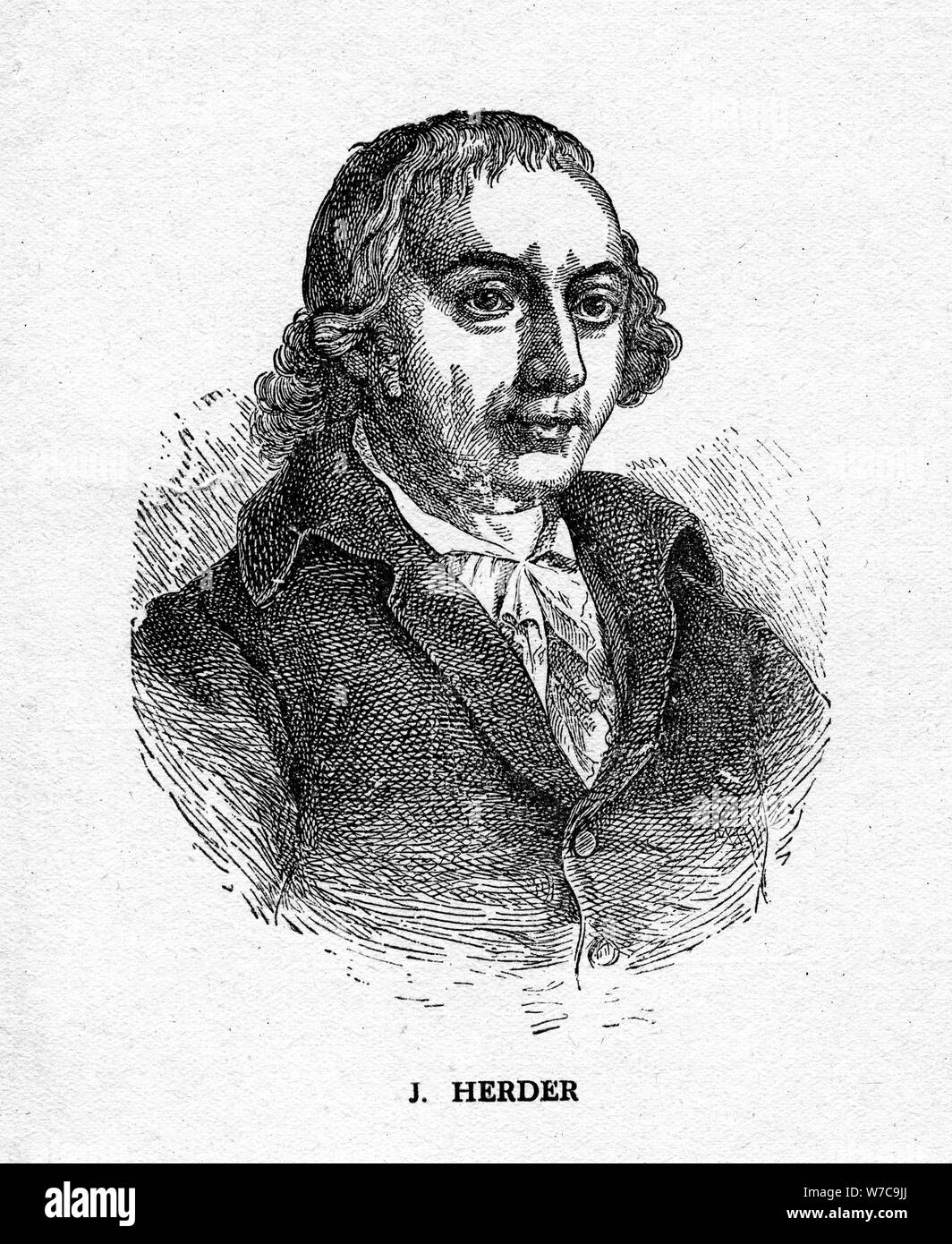 Johann Gottfried von Herder, deutscher Dichter, Kritiker, Theologe und Philosoph, 19. Artist: Unbekannt Stockfoto