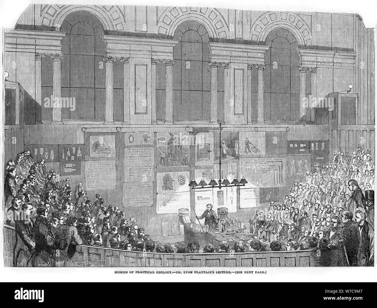 Lyon Playfair, Schottischer Chemiker und Politiker, Vorlesungen, 1852. Artist: Anon Stockfoto