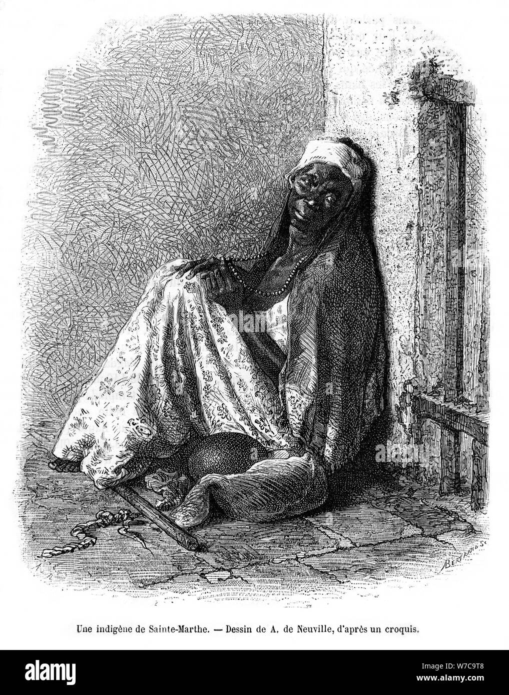 Eine Frau von Santa Marta, Kolumbien, 19. Artist: de Neuville Stockfoto